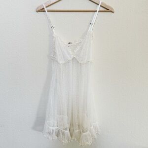 Free People Intimately Ivory Elegant White Lace Chemise Slip
